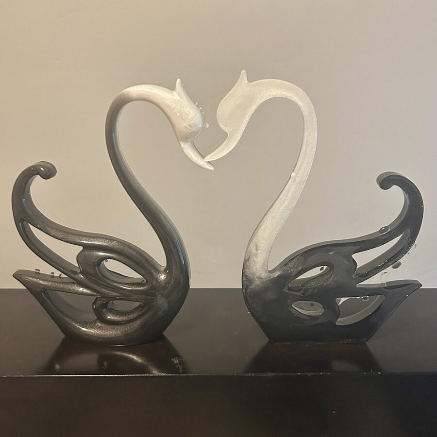 Resin Birds Art - Metalic